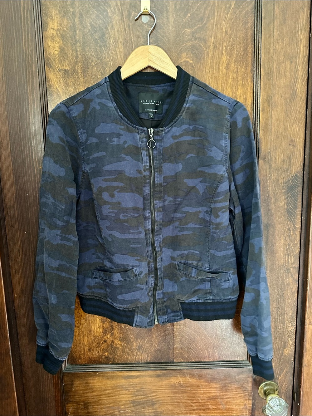 NWOT [sanctuary] Camo Bomber Jacket - Navy/Black